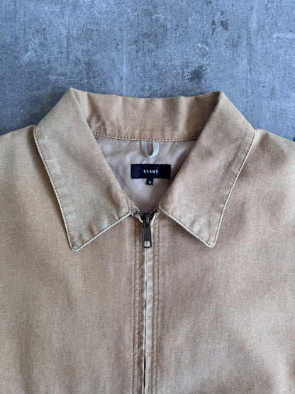 Beams Faded Tan Cotton Blouson Jacket | Default Title, Multicoloured