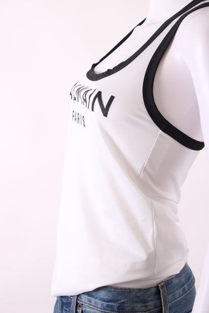 Balmain Racer Back Vest White 38 | O/S, Black