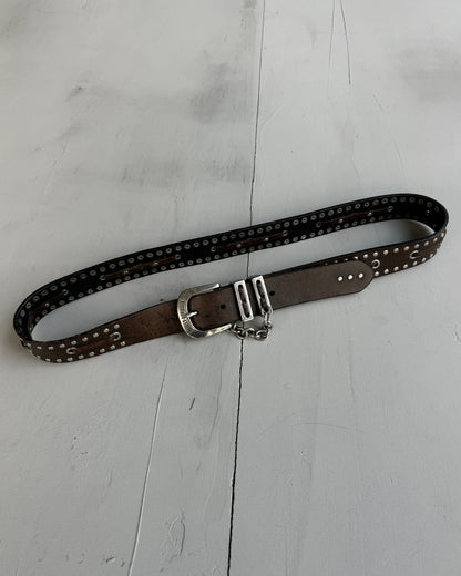 Harley Davidson Leather Studded Belt - W32-36"