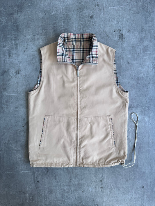 Burberry London Polyester Nova Check Reversible Gilet