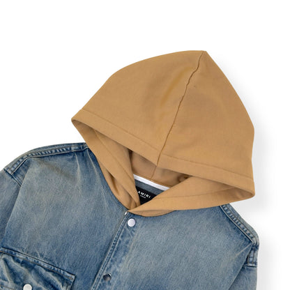 AMIRI DEIIM HOODED OVERSHIRT BLUE / CLAY M | Medium, Blue