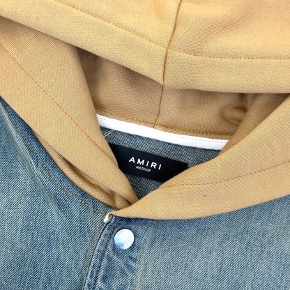 AMIRI DEIIM HOODED OVERSHIRT BLUE / CLAY M | Medium, Blue