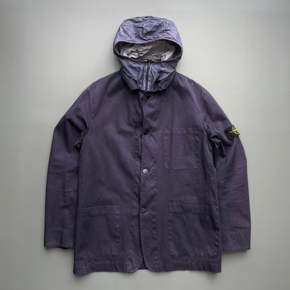 Stone Island Navy SS05 Concealed Hood Chore Jacket | Large, Navy