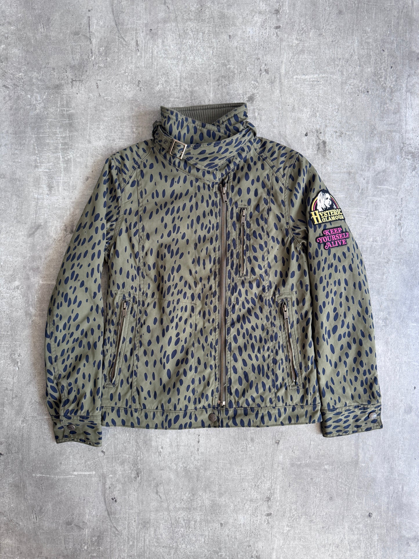 Hysteric Glamour Olive Leopard Camo Military Style Jacket | Default Title, Multicoloured