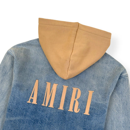 AMIRI DEIIM HOODED OVERSHIRT BLUE / CLAY M | Medium, Blue