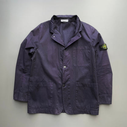 Stone Island Navy SS05 Concealed Hood Chore Jacket | Large, Navy