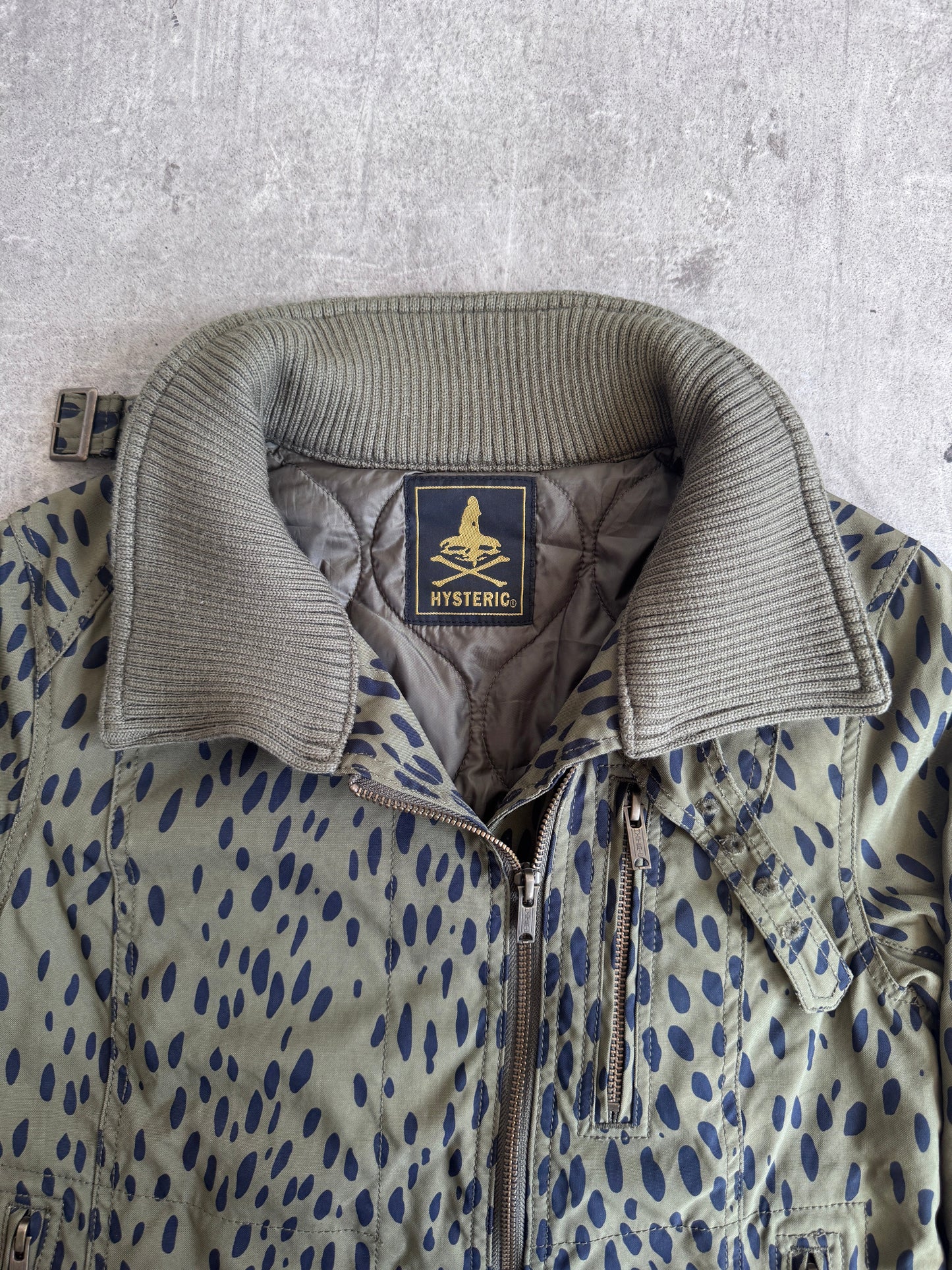 Hysteric Glamour Olive Leopard Camo Military Style Jacket | Default Title, Multicoloured