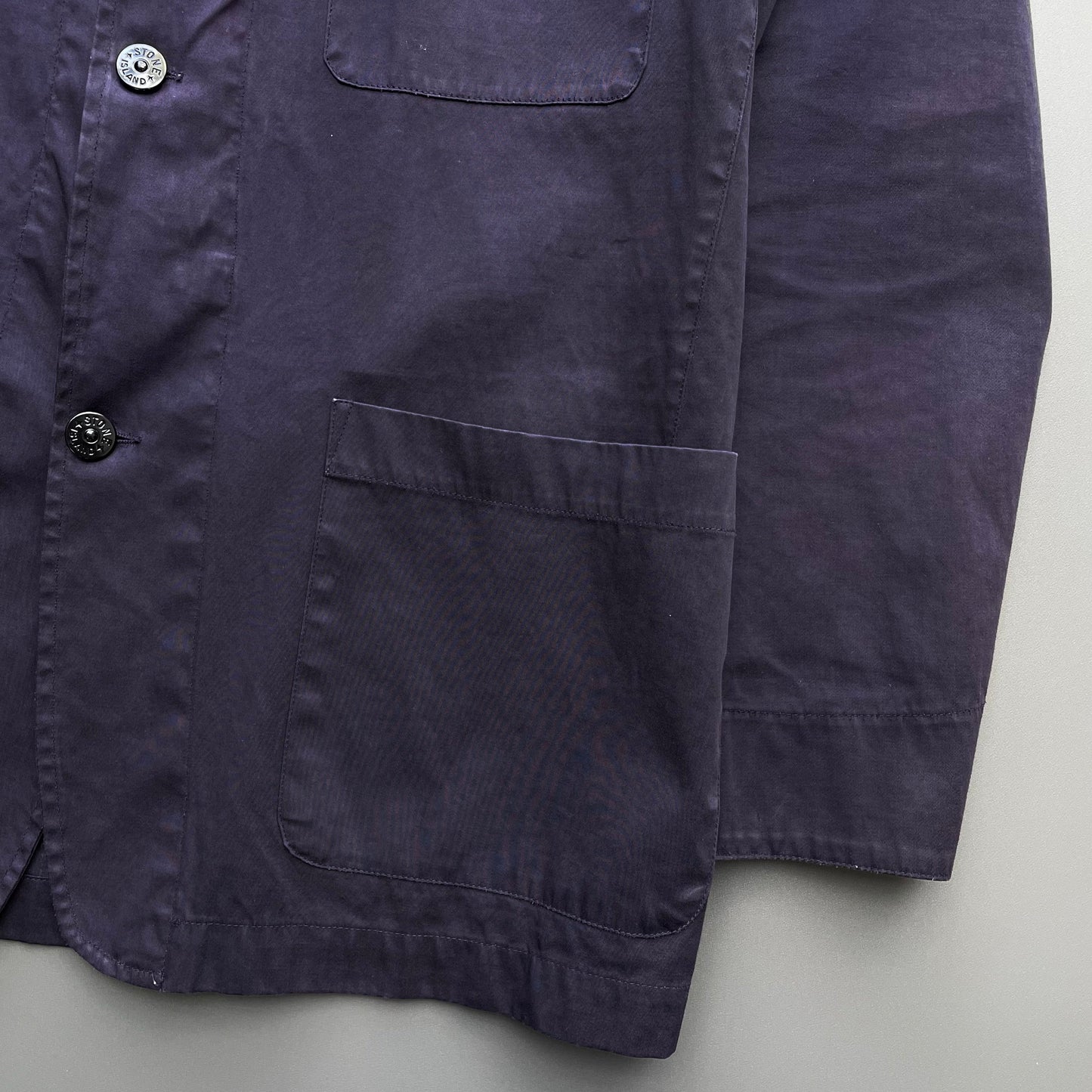 Stone Island Navy SS05 Concealed Hood Chore Jacket | Large, Navy