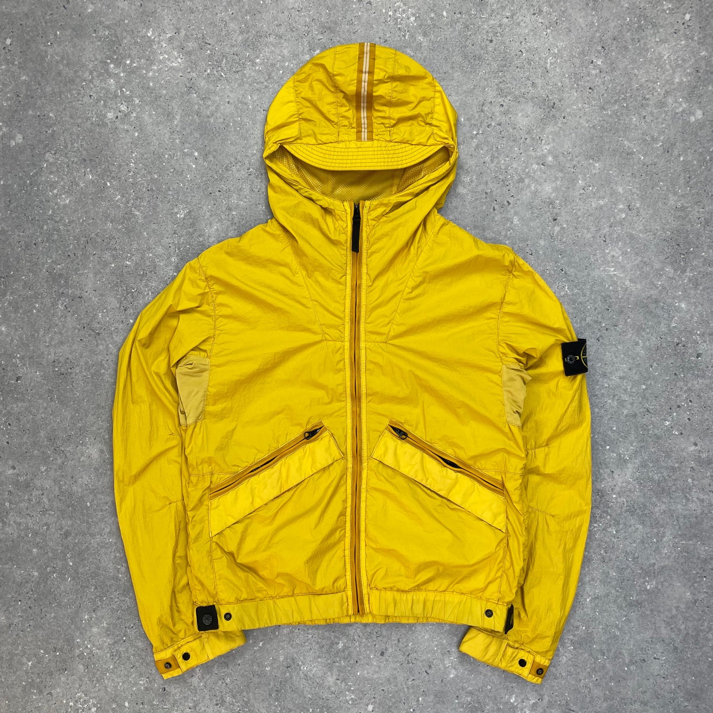 Stone Island Yellow Membrana TC Lightweight Hooded Jacket SS13 | Medium, Multicoloured