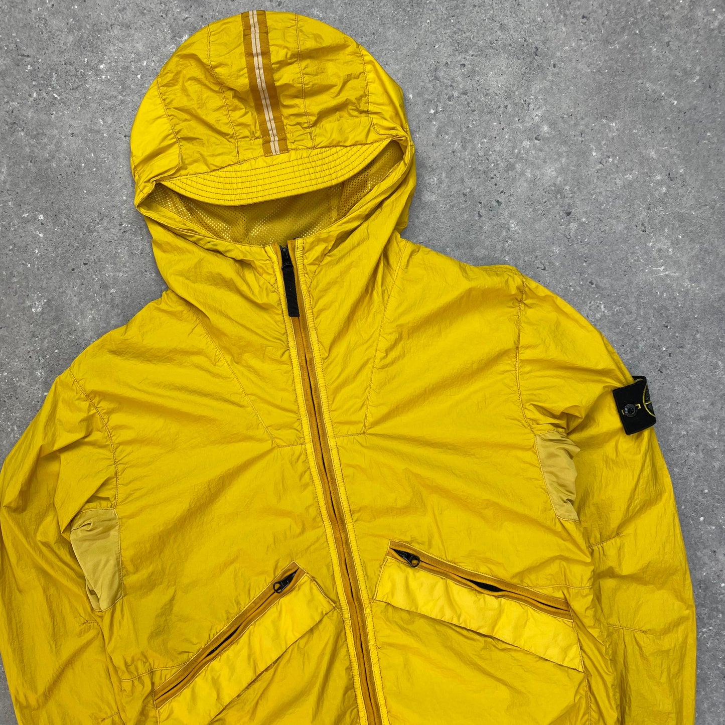 Stone Island Yellow Membrana TC Lightweight Hooded Jacket SS13 | Medium, Multicoloured