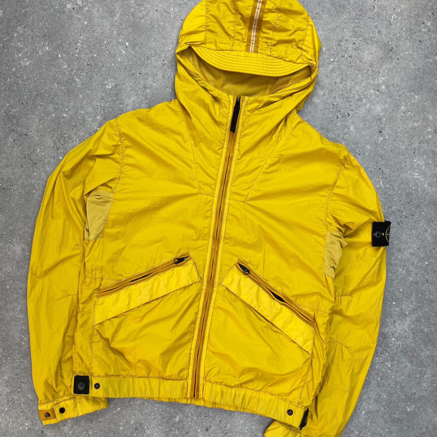 Stone Island Yellow Membrana TC Lightweight Hooded Jacket SS13 | Medium, Multicoloured