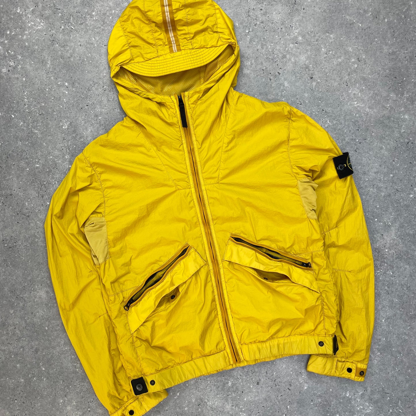 Stone Island Yellow Membrana TC Lightweight Hooded Jacket SS13 | Medium, Multicoloured