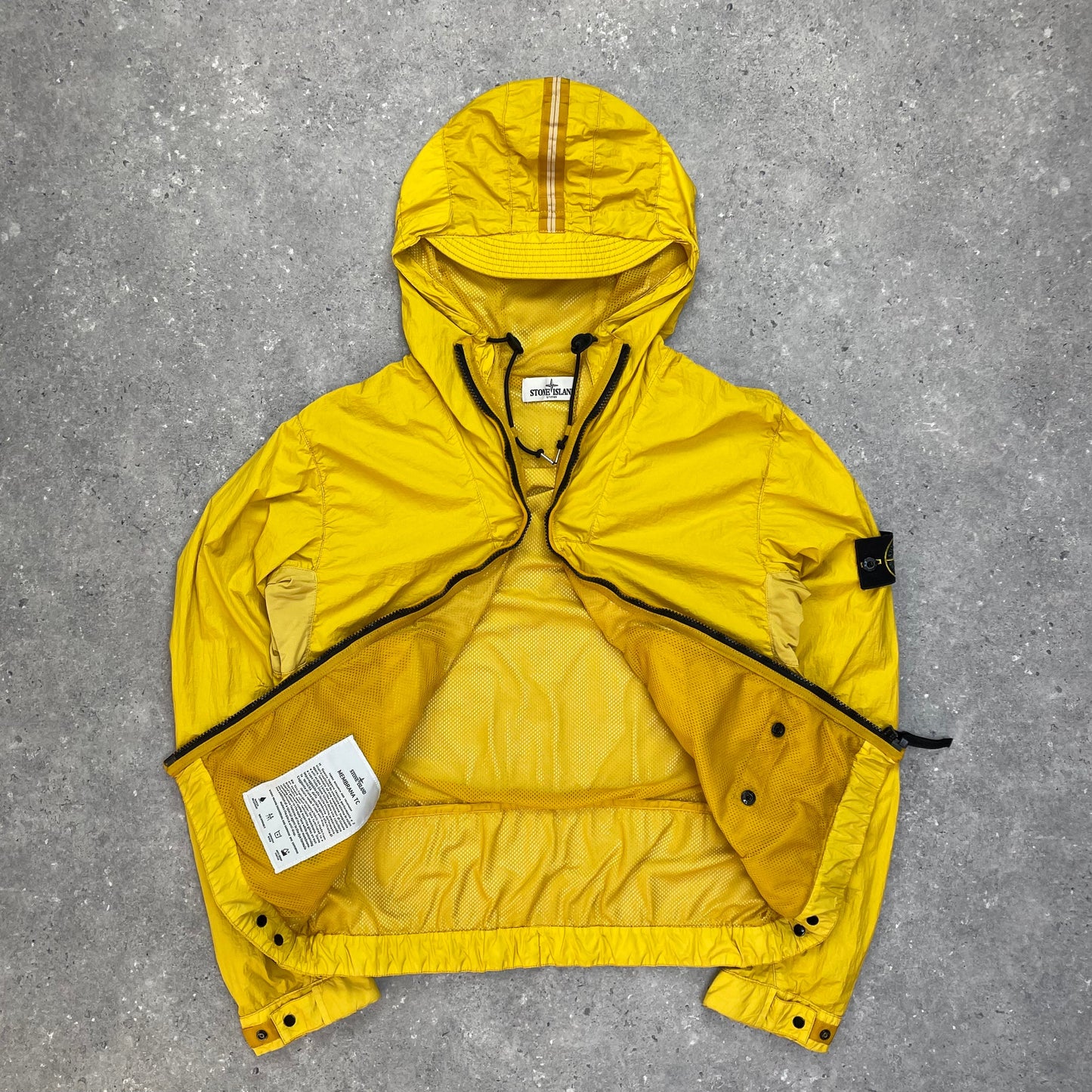 Stone Island Yellow Membrana TC Lightweight Hooded Jacket SS13 | Medium, Multicoloured