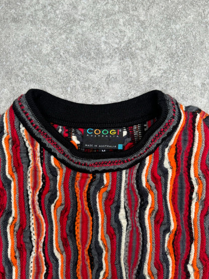 Coogi Multicolour 3D Knit Pattern Wool Sweater