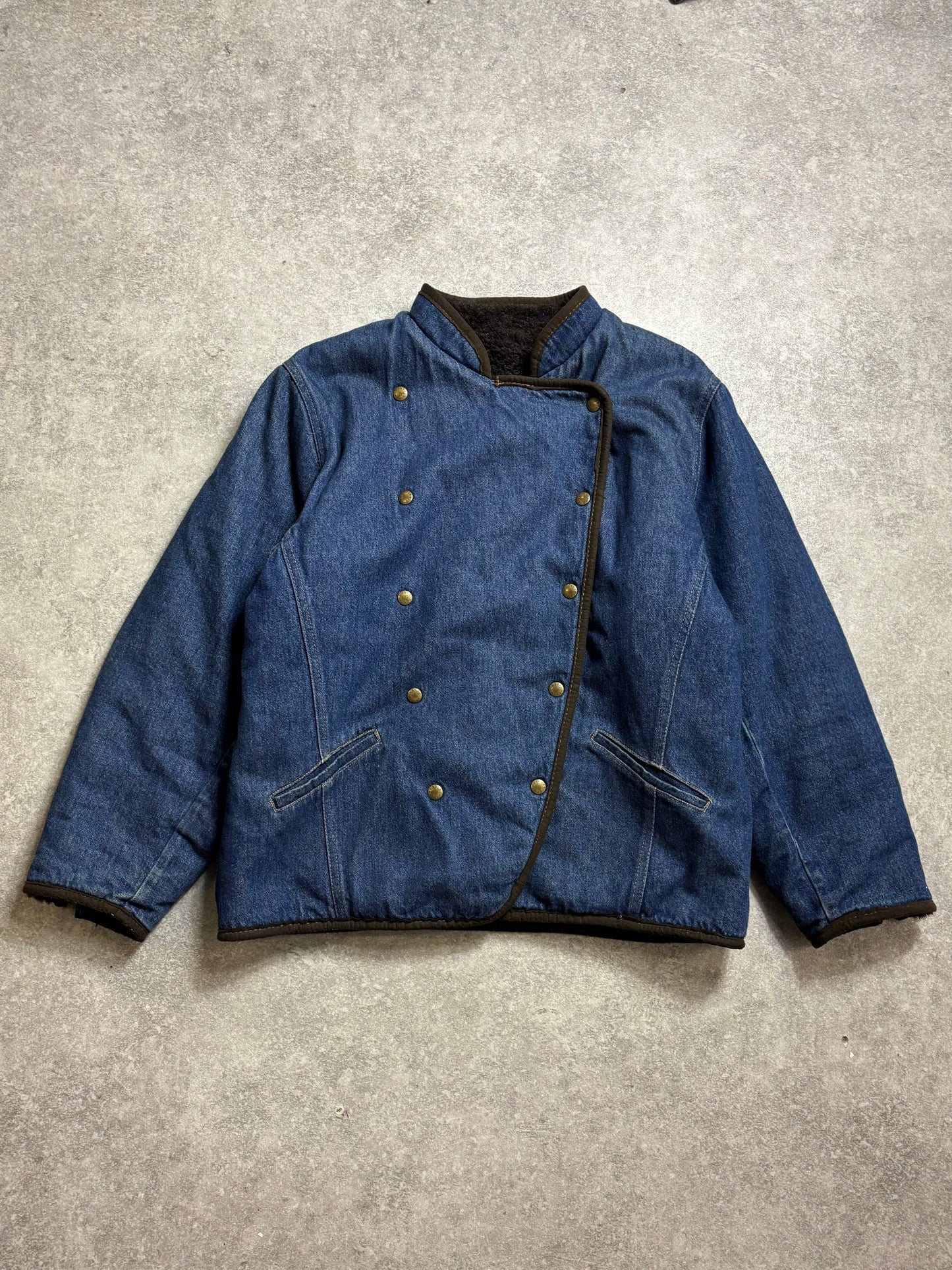 Kenzo Faux Shearling OVersized Denim Jacket