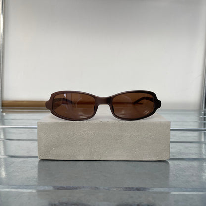 Prada Brown 00s Women's Micro Sunglasses | O/S, Brown