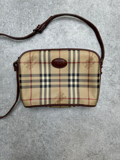 Burberry Nova Check Canvas Leather Crossbody