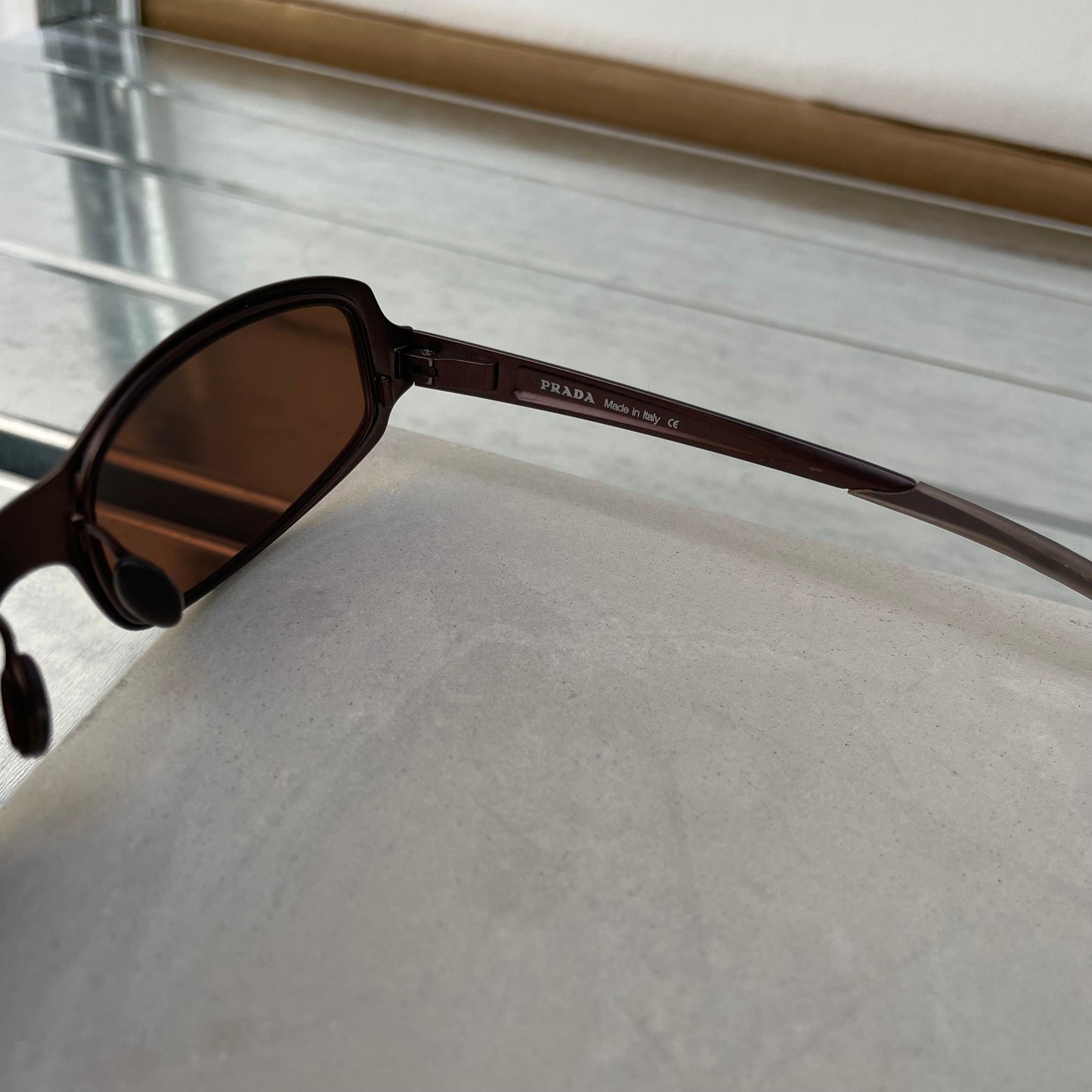 Prada Brown 00s Women's Micro Sunglasses | O/S, Brown