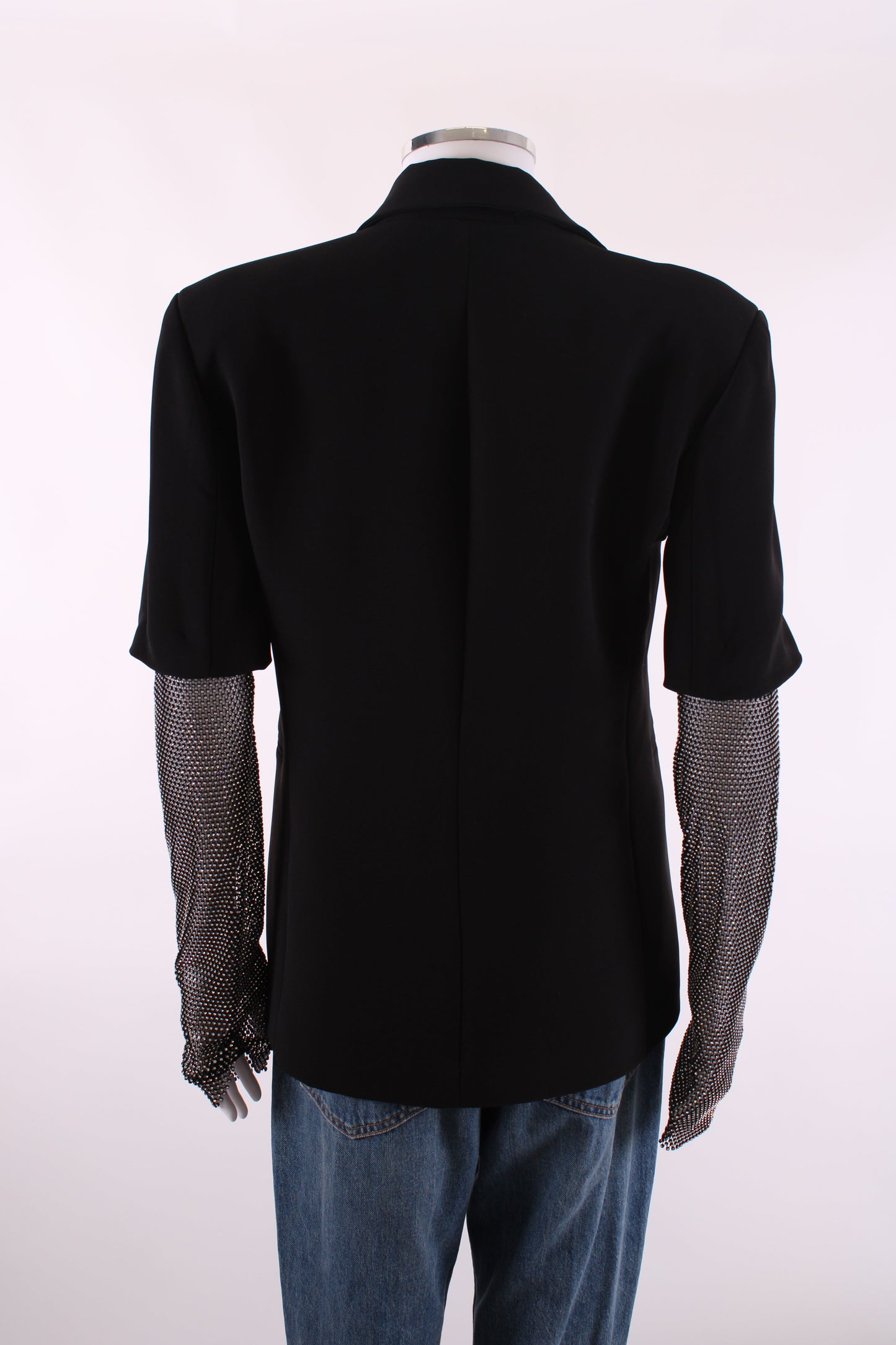 Anja Rock Embellished Sleeve Blazer Black S | Small, Black
