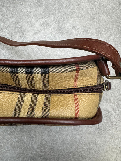 Burberry Nova Check Canvas Leather Crossbody