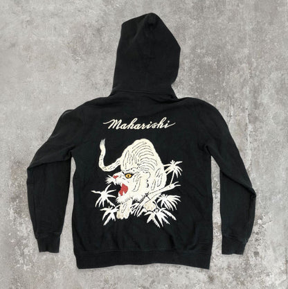 Maharishi Zip-up Hoodie With White Tiger Embroidery | Default Title, Multicoloured