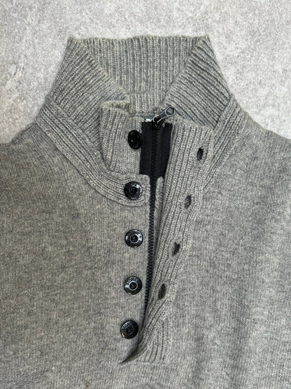 A/W2010 Stone Island Quarter-Zip Wool Blended Sweater