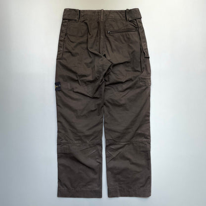 Stone Island Brown AW06 Technical Cargo Trousers | Medium, Brown