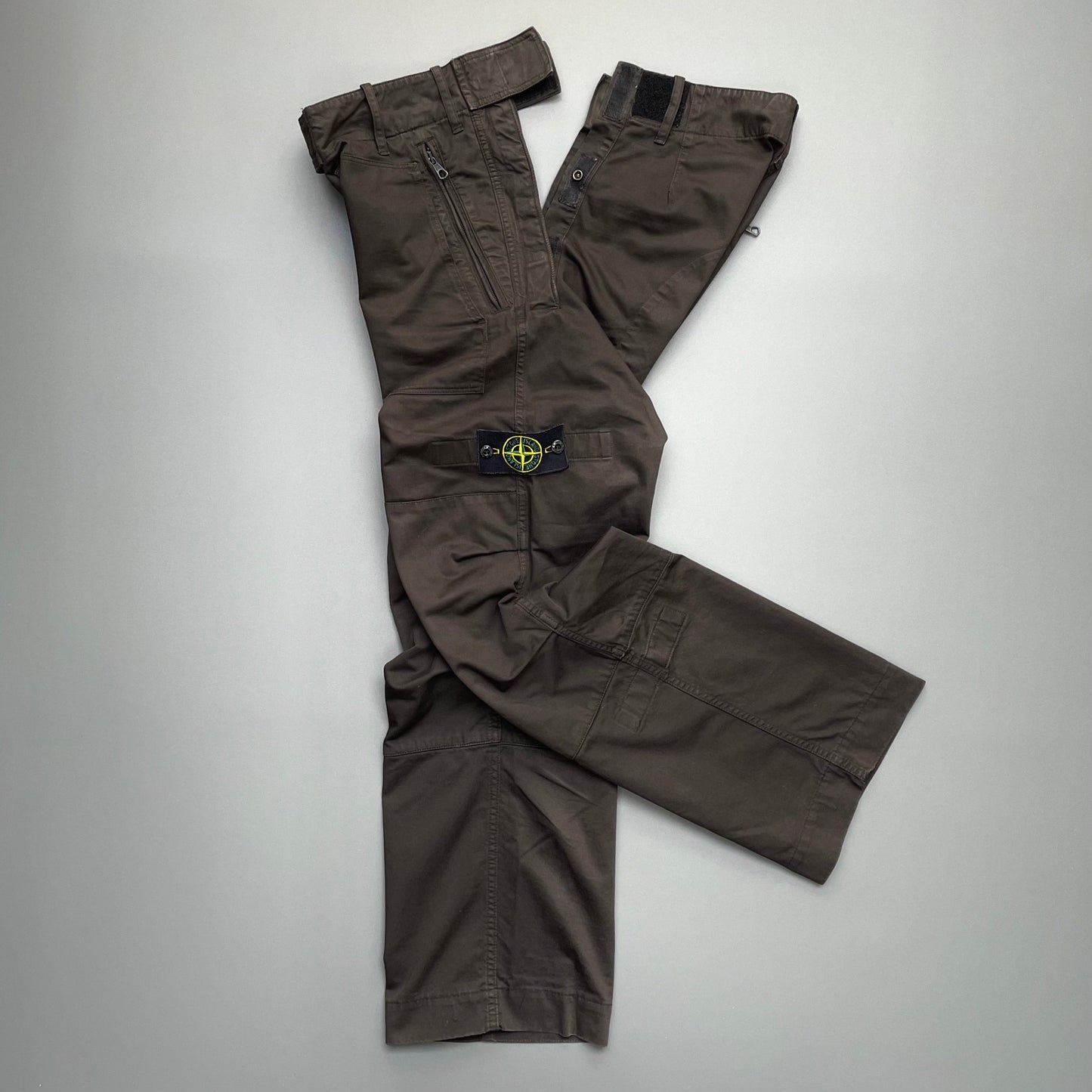 Stone Island Brown AW06 Technical Cargo Trousers | Medium, Brown
