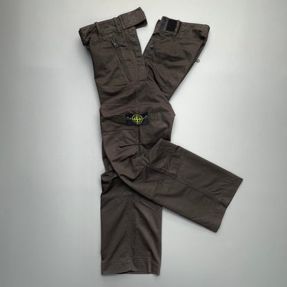 Stone Island Brown AW06 Technical Cargo Trousers | Medium, Brown