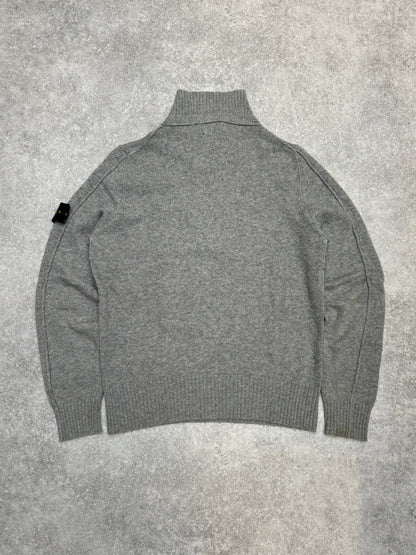 A/W2010 Stone Island Quarter-Zip Wool Blended Sweater