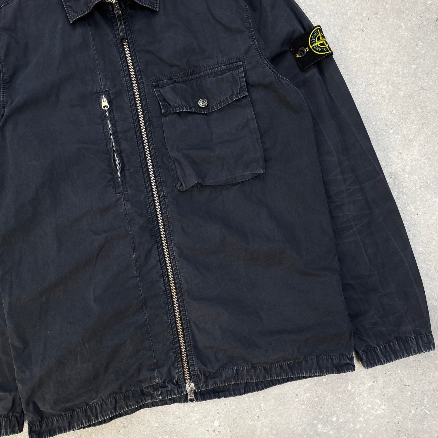 Stone Island Navy Overshirt Jacket | Medium, Navy