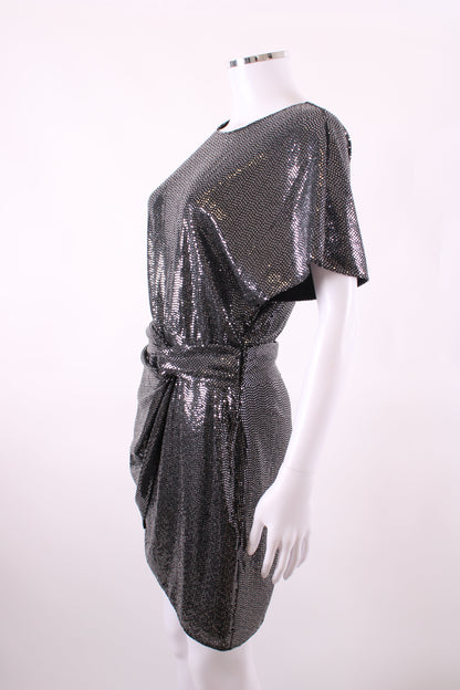 The Kooples Mini Dress Silver Sequin S | Small, Silver