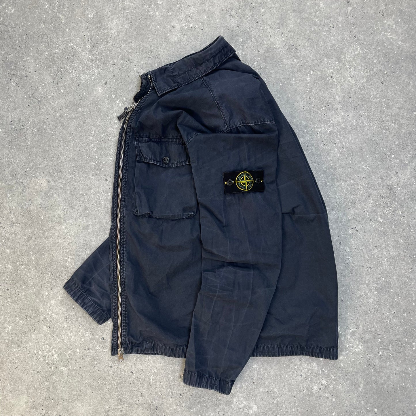 Stone Island Navy Overshirt Jacket | Medium, Navy