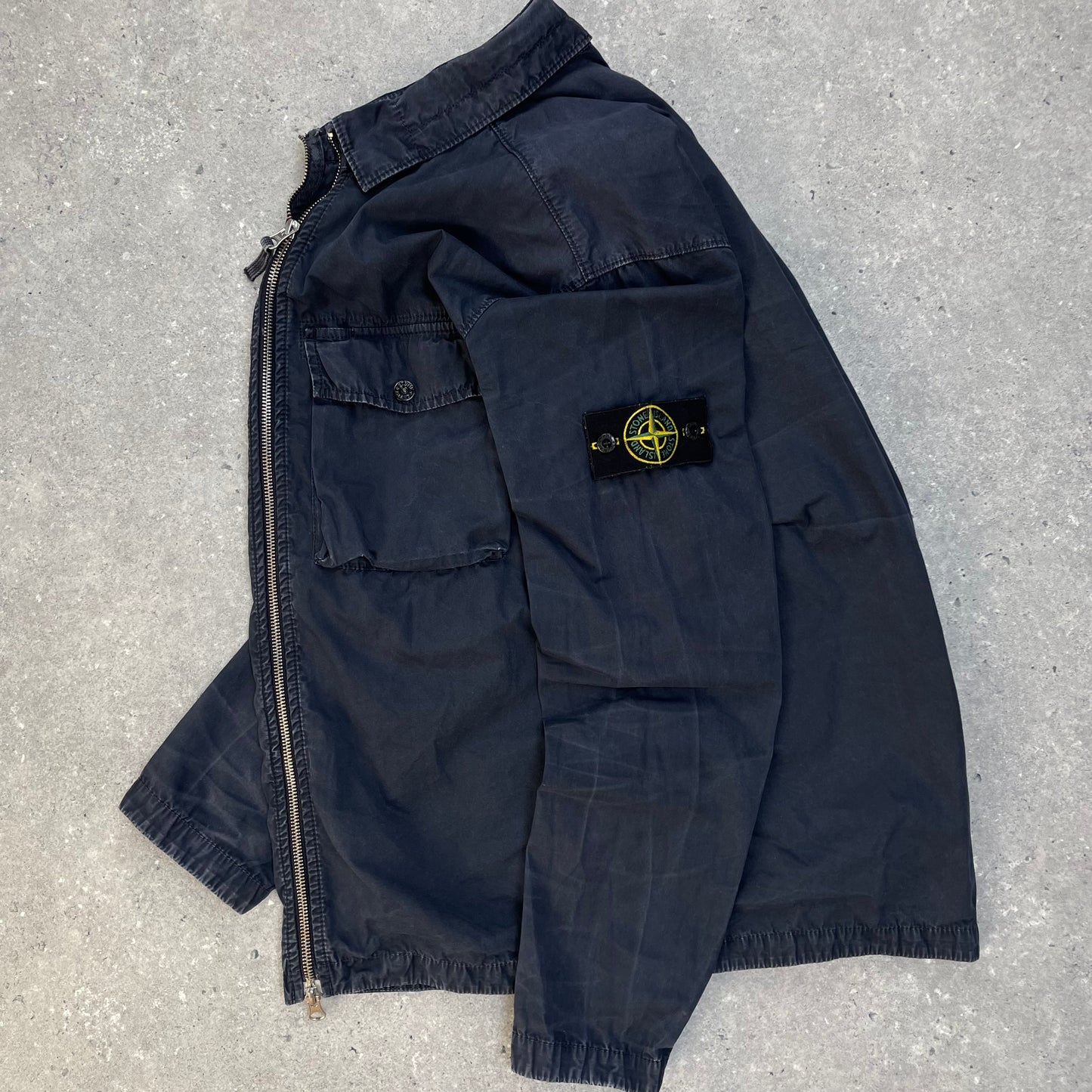 Stone Island Navy Overshirt Jacket | Medium, Navy