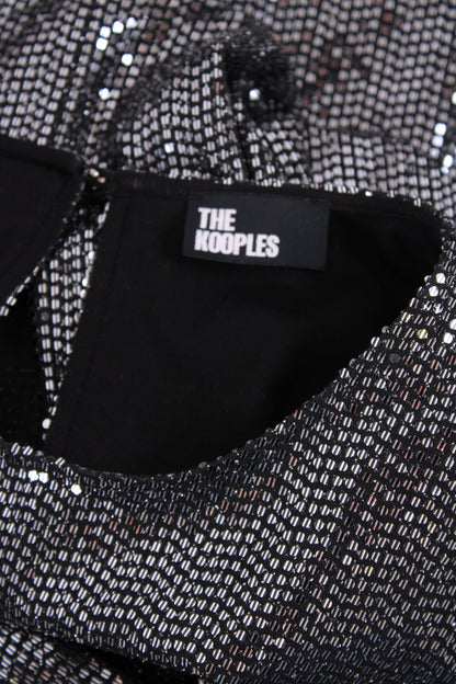 The Kooples Mini Dress Silver Sequin S | Small, Silver