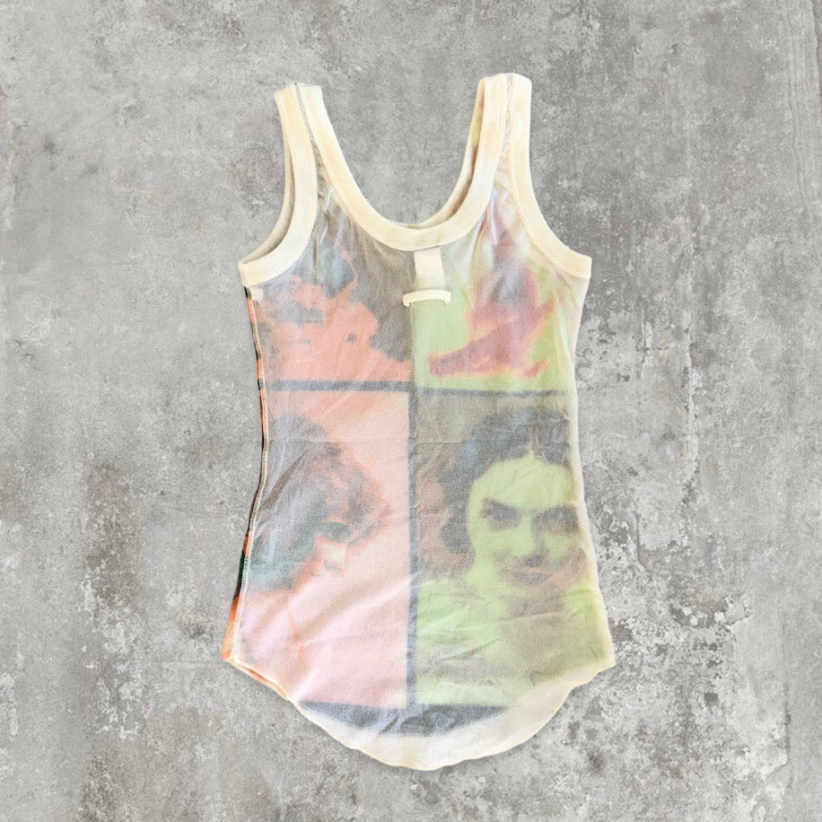 Jean Paul Gaultier JPG ‘Andy Warhol’ Inspired Faces Mesh Vest Top | Default Title, Red
