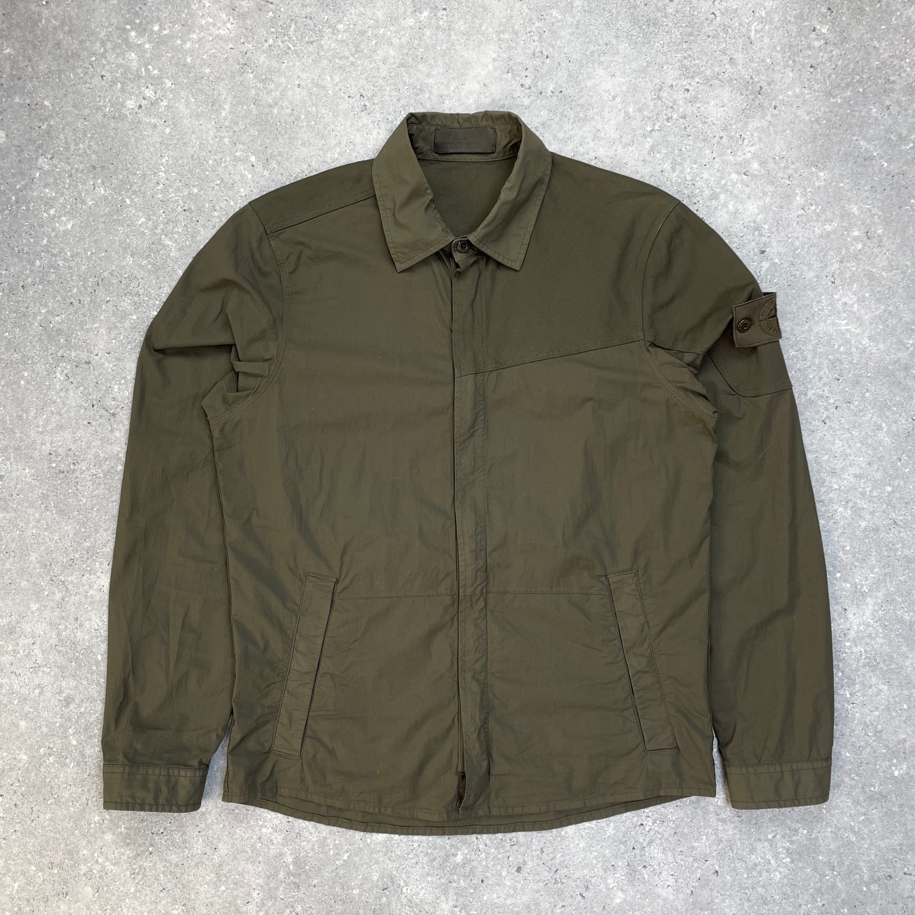 ジャケット・アウター Stone  Ghost Piece khaki L 21aw Stone Island Khaki Green Ghost Overshirt Jacket – Known Source