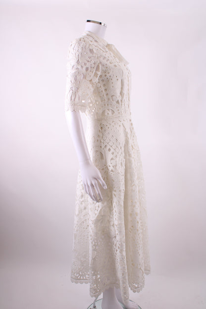 Temperley London S/S Lace Dress White 10 | O/S, White