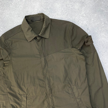 Stone Island Khaki Green Ghost Overshirt Jacket | Small, Green