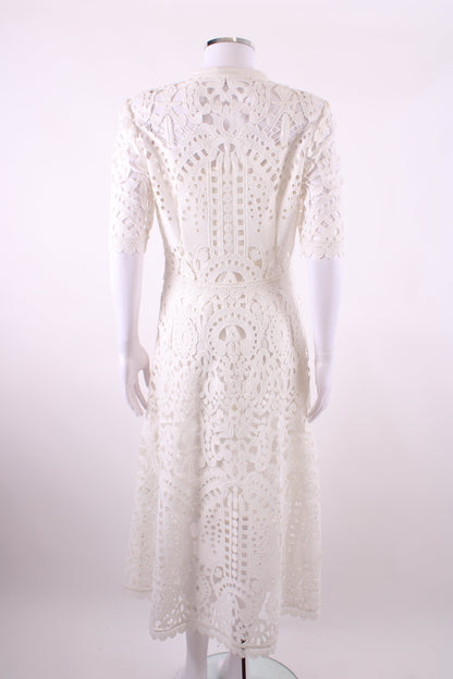 Temperley London S/S Lace Dress White 10 | O/S, White