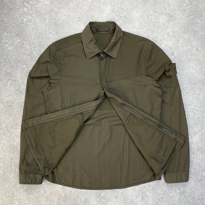 Stone Island Khaki Green Ghost Overshirt Jacket | Small, Green