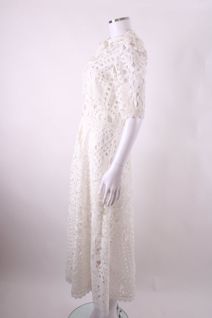 Temperley London S/S Lace Dress White 10 | O/S, White