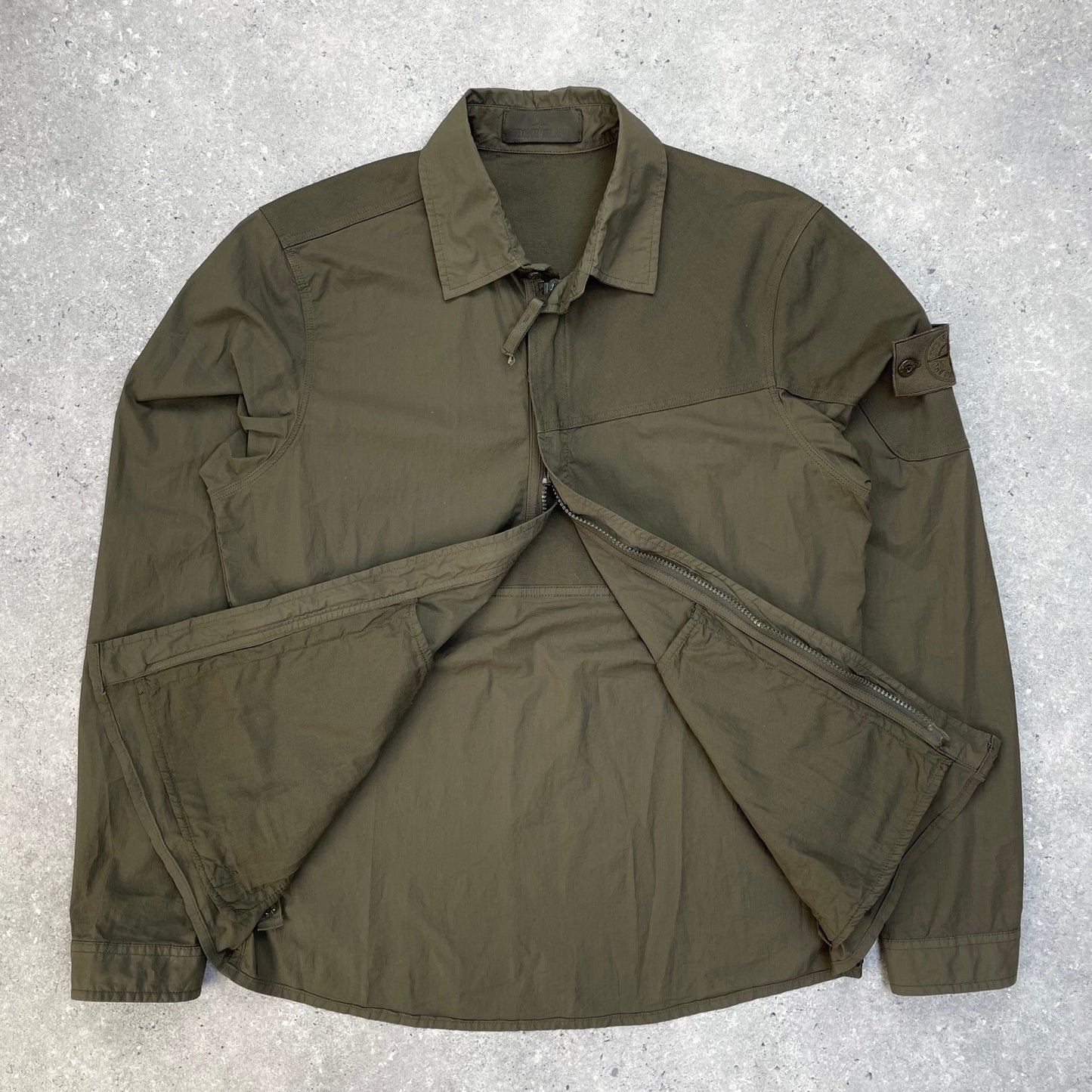 Stone Island Khaki Green Ghost Overshirt Jacket | Small, Green