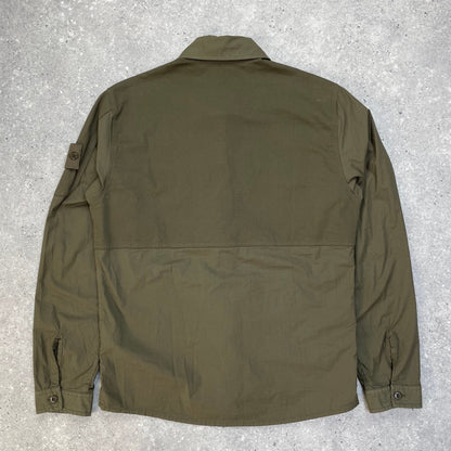 Stone Island Khaki Green Ghost Overshirt Jacket | Small, Green