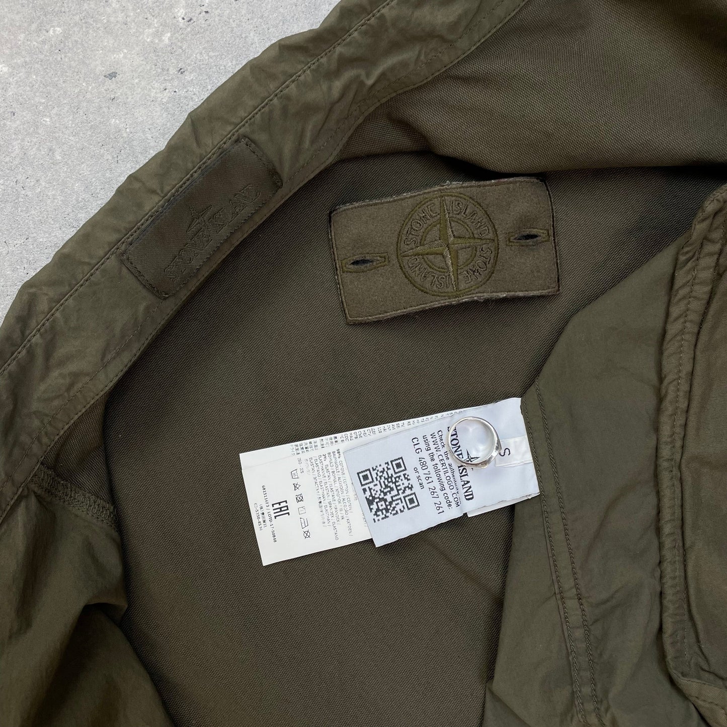 Stone Island Khaki Green Ghost Overshirt Jacket | Small, Green