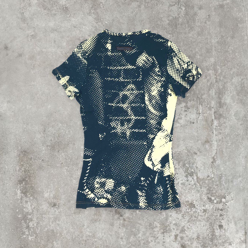 THE ICONIC FIGHT RACISM Vintage Jean Paul Gaultier JPG Mesh Top | Default Title, Red
