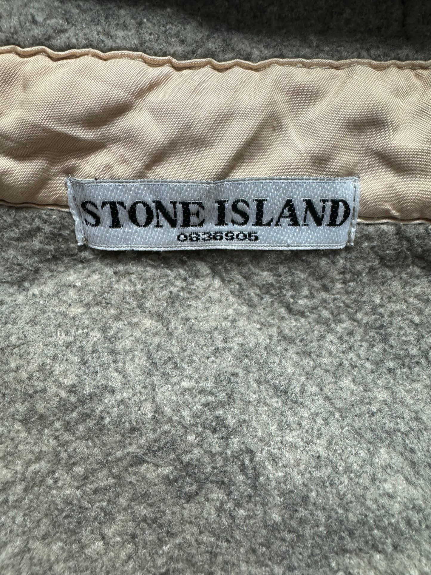 S/S 1988 Stone Island Wool Grey Hooded Jacket