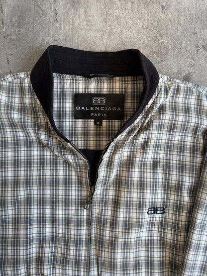 1990's Balenciaga Green Plaid Bomber Jacket | Extra Large, Multicoloured