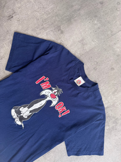 Looney Tunes Single Stitch Sylvester 'I'm Ok' Tee