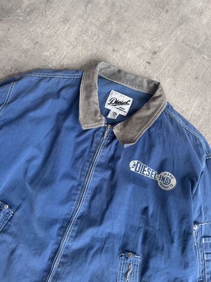 Diesel Jeans Blue Cotton Workwear Jacket